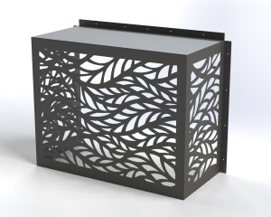 AC Cover 12000 BTU | Outdoor Metal Air Conditioner Enclosure | CNC Laser Cut Dxf & Pdf | Modern Pattern | Digital Download - Image 3
