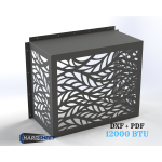 AC Cover 12000 BTU | Outdoor Metal Air Conditioner Enclosure | CNC Laser Cut Dxf & Pdf | Modern Pattern | Digital Download