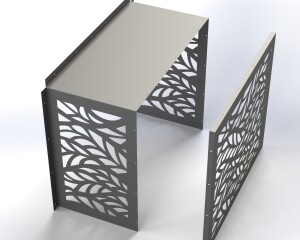 AC Cover 12000 BTU | Outdoor Metal Air Conditioner Enclosure | CNC Laser Cut Dxf & Pdf | Modern Pattern | Digital Download - Image 4