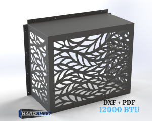 AC Cover 12000 BTU | Outdoor Metal Air Conditioner Enclosure | CNC Laser Cut Dxf & Pdf | Modern Pattern | Digital Download