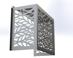 AC Cover 12000 BTU | Outdoor Metal Air Conditioner Enclosure | CNC Laser Cut Dxf & Pdf | Modern Pattern | Digital Download - Image 9