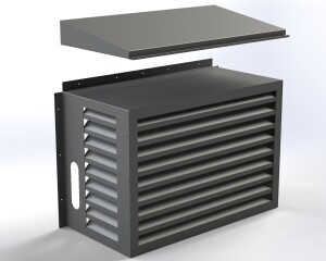 AC Cover 9000 BTU | Outdoor Metal Air Conditioner Enclosure | Cnc Laser Cut DXF  Pdf | Sloped Roof Design | Digital Download - Image 2