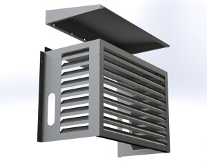AC Cover 9000 BTU | Outdoor Metal Air Conditioner Enclosure | Cnc Laser Cut DXF  Pdf | Sloped Roof Design | Digital Download - Image 3
