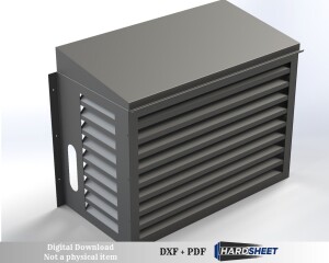 AC Cover 9000 BTU | Outdoor Metal Air Conditioner Enclosure | Cnc Laser Cut DXF  Pdf | Sloped Roof Design | Digital Download