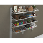 Adjustable Wall Shelf | Mounted Metal Rack | CNC DXF files for plasma cutting | Height Adjustable Hooks | Digital Download - Image 2
