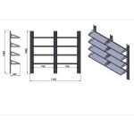 Adjustable Wall Shelf | Mounted Metal Rack | CNC DXF files for plasma cutting | Height Adjustable Hooks | Digital Download - Image 6