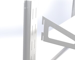 Adjustable Wall Shelf | Mounted Metal Rack | CNC DXF files for plasma cutting | Height Adjustable Hooks | Digital Download - Image 8