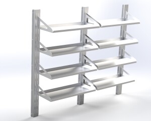 Adjustable Wall Shelf | Mounted Metal Rack | CNC DXF files for plasma cutting | Height Adjustable Hooks | Digital Download - Image 9