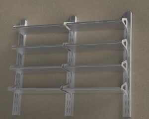 Adjustable Wall Shelf | Mounted Metal Rack | CNC DXF files for plasma cutting | Height Adjustable Hooks | Digital Download - Image 10