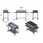 BBQ Grill | Outdoor Metal Barbecue Table with Wooden Shelves | CNC DXF files for plasma cutting | Digital Download - Image 7