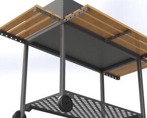 BBQ Grill | Outdoor Metal Barbecue Table with Wooden Shelves | CNC DXF files for plasma cutting | Digital Download - Image 8
