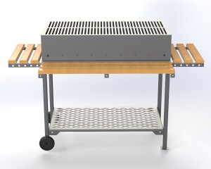 BBQ Grill | Outdoor Metal Barbecue Table with Wooden Shelves | CNC DXF files for plasma cutting | Digital Download - Image 11
