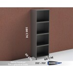 Compact Metal Storage Cabinet 40x60x180 cm | Industrial Shelving Unit Design | CNC projects DXF files for plasma cutting Digital Download