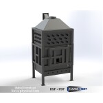 Heavy-Duty Industrial Workshop Stove Steel Coal-Burning Heater | CNC DXF files for plasma  Factory Style Heating Solution  Digital Download