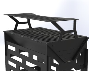 Laser Cut BBq Grill  | 2-Tier Metal Barbecue Design | Outdoor Cooking & Camping Fire Pit | CNC DXF files for plasma cutting Digital Download - Image 3