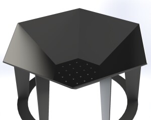 Modern Hexagonal Fire Pit Plans CNC DXF files for plasma cutting Digital Download - Image 3