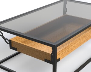 Modern Multipurpose Table | Industrial Metal Wood Glass Center Table Cnc DXF files for plasma cutting Digital Download - Image 8