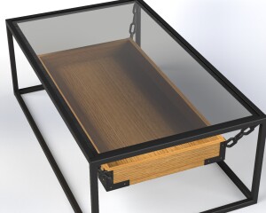 Modern Multipurpose Table | Industrial Metal Wood Glass Center Table Cnc DXF files for plasma cutting Digital Download - Image 10