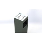 Outdoor Ashtray  Trash Bin Design | Cnc DXF files for plasma cutting | Digital Download - Image 4