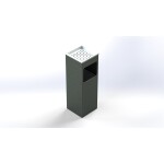 Outdoor Ashtray  Trash Bin Design | Cnc DXF files for plasma cutting | Digital Download - Image 5