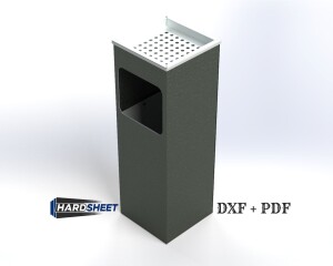Outdoor Ashtray  Trash Bin Design | Cnc DXF files for plasma cutting | Digital Download
