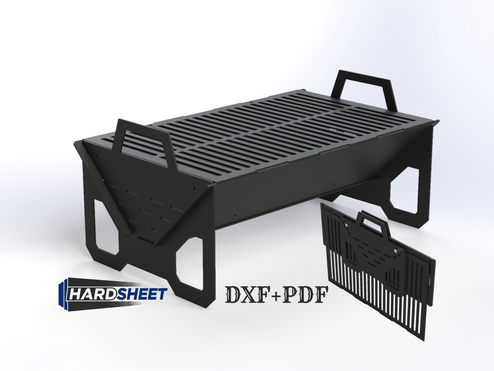 Portable Foldable Bbq Grill Easy Assembly Slot Design, Screw Support Portable Foldable Bbq Grill Easy Assembly Slot Design, Screw Support, CNC DXF files for plasma cutting Digital download - Image 1