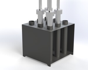 Rogue 9 Bar Holder | Gym Barbell Storage Rack | Fitness Organizer CNC DXF files for plasma cutting Digital Download - Image 2