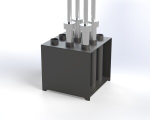 Rogue 9 Bar Holder | Gym Barbell Storage Rack | Fitness Organizer CNC DXF files for plasma cutting Digital Download - Image 3