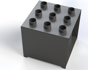 Rogue 9 Bar Holder | Gym Barbell Storage Rack | Fitness Organizer CNC DXF files for plasma cutting Digital Download - Image 4