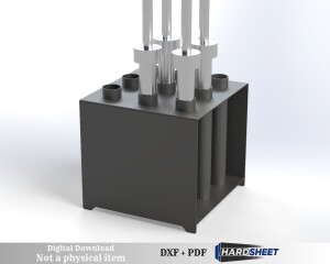 Rogue 9 Bar Holder | Gym Barbell Storage Rack | Fitness Organizer CNC DXF files for plasma cutting Digital Download