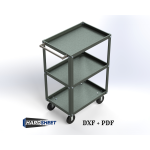 Tiered Tool Cart Design | Garage Organizer CNC DXF files for plasma cutting | Digital Download