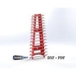Wrench Organizer CNC DXF files for plasma cutting | Wall Mounted Tool Holder | Spanner Rack Template | Digital Download
