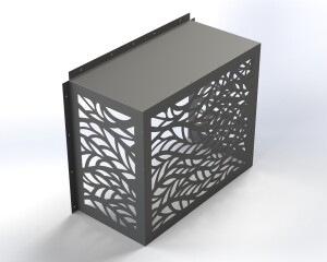 AC Cover 18000 BTU | Outdoor Metal Air Conditioner Enclosure | CNC Laser Cut Dxf & Pdf | Modern Pattern | Digital Download - Image 3