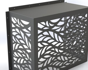 AC Cover 18000 BTU | Outdoor Metal Air Conditioner Enclosure | CNC Laser Cut Dxf & Pdf | Modern Pattern | Digital Download - Image 5