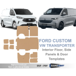 2025 Ford Transit Custom , Vw transporter LWB Full Interior Panel Templates CNC Router DXF Files for Plasma Cutting | Digital Download