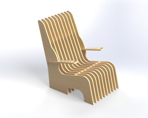 Modern Interlocking Plywood Lounge Chair DXF, 18mm CNC Router Files, Flat Pack Furniture Plan, Digital Download, DIY Seating - Image 20