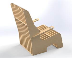 Modern Interlocking Plywood Lounge Chair DXF, 18mm CNC Router Files, Flat Pack Furniture Plan, Digital Download, DIY Seating - Image 14