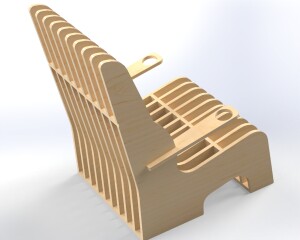 Modern Interlocking Plywood Lounge Chair DXF, 18mm CNC Router Files, Flat Pack Furniture Plan, Digital Download, DIY Seating - Image 13