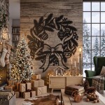 Christmas Wreath Wall Art DXF SVG Cut File Ornament Decor - Image 6
