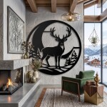 Christmas Reindeer Wall Art DXF SVG Cut File Deer Winter Decor - Image 3