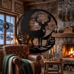 Christmas Reindeer Wall Art DXF SVG Cut File Deer Winter Decor - Image 8