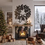 Christmas Wreath Wall Art DXF SVG Cut File Ornament Decor - Image 5