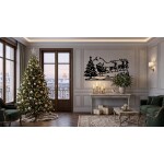 Christmas Santa Sleigh Reindeer Wall Art DXF SVG Cut File - Image 2